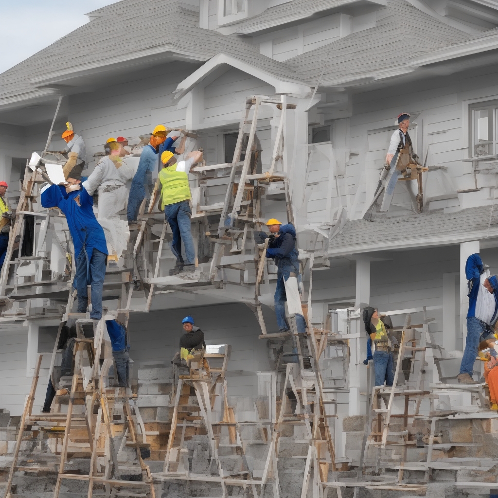 Exterior home painters nh contractor team portrait