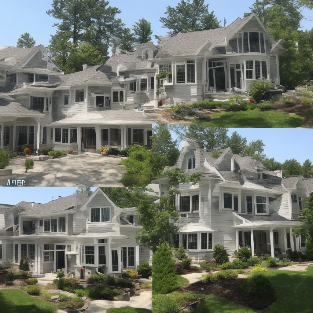 Completed exterior painting transformation